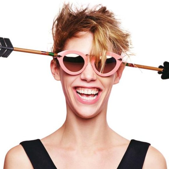 Karen Walker Rose Pink Lunar Flowerpatch Cat-eye - Picture 1 of 7